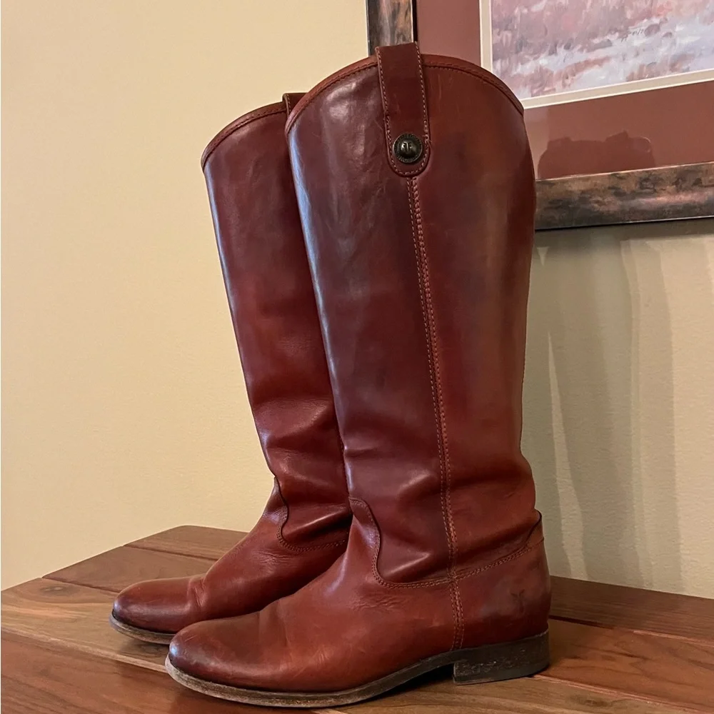 Frye Men's/Women's Tall Leather Riding Boots in Brown